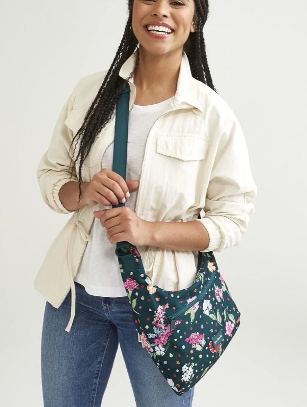 Vera Bradley Navy Floral Crossbody Bag
